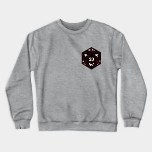 (Pocket) Black D20 Dice (Red Outline) Crewneck Sweatshirt